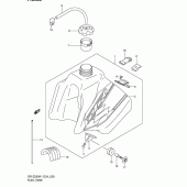 Схема вузла: Паливний бак (Model k1) для Suzuki DR-Z250