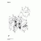 Схема вузла: Радіатор для Suzuki DR-Z400 DR-Z400SM