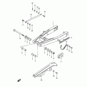Схема вузла: Задній важіль підвіски (Model z) для Suzuki TS125