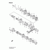 Схема вузла: Трансмісія для Suzuki DR-Z400 DR-Z400S