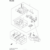 Схема вузла: Задній гальмівний супорт (Vl1500Bl4 E33) для Suzuki VL1500 Boulevard C90 BOSS