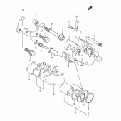 Схема узла: Задний тормозной суппорт для Suzuki DR800