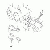 Схема узла: Передний тормозной суппорт для Suzuki DR800