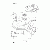 Схема вузла: Паливний бак для Suzuki GSX-R750
