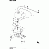 Схема вузла: Система вентиляції бензобака (Ls650L6 E33) для Suzuki LS650 Boulevard S40