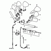 Схема узла: Руль & Тросики (Model l) для Suzuki GSX-R750