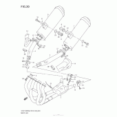Схема узла: Выхлопная система для Suzuki GSX1300 Hayabusa