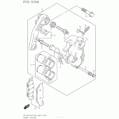 Схема вузла: Передній гальмівний супорт для Suzuki DR-Z400 DR-Z400S