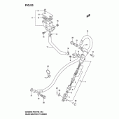 Схема узла: Задний тормозной цилиндр (Model k3) для Suzuki GS500