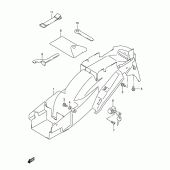 Схема вузла: Заднє крило Suzuki GSX600 Katana