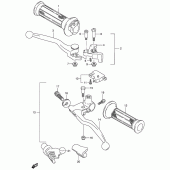 Схема вузла: Ручки керма для Suzuki VX800 VX800