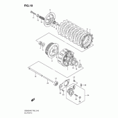 Схема узла: Сцепление для Suzuki GS500