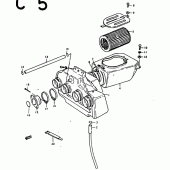 Схема вузла: Повітряний фільтр Suzuki GS1000