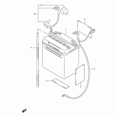 Схема вузла: Акумулятор для Suzuki GS500