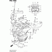 Схема вузла: Головка циліндра (Задня) (Vl800L7 E03) для Suzuki VL800 Boulevard C50