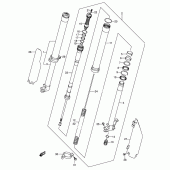 Схема вузла: Передня вилка (Model k2) для Suzuki RM125