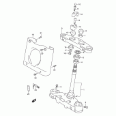 Схема узла: Рулевая траверса (Model w/x) для Suzuki VL1500 Intruder LC