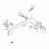 Схема вузла: Заднє гальмо для Suzuki RM250