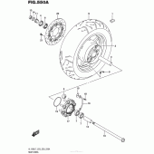 Схема вузла: Заднє колесо (Vl1500Bl7 E03) для Suzuki VL1500 Boulevard C90T BOSS