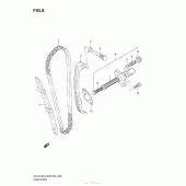 Схема узла: Цепь ГРМ & Натяжитель & Успокоитель для Suzuki DR-Z125 DR-Z125