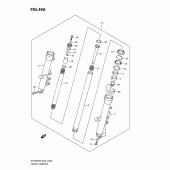 Схема узла: Передняя вилка (Sfv650ak9/uak9/al0/ual0) для Suzuki SFV650 Gladius