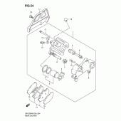 Схема вузла: Задній гальмівний супорт для Suzuki DR-Z250