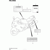 Схема вузла: Інформаційні наклейки (Gsx1300Ral5 E03) для Suzuki GSX1300 Hayabusa