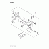 Схема узла: Задний тормозной суппорт (Gsr600k6/uk6/k7/uk7/k8/uk8/k9/uk9/l0/ul0) для Suzuki GSR600
