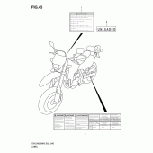 Схема вузла: Інформаційні наклейки для Suzuki DR-Z400 DR-Z400SM