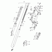 Схема вузла: Вилка передньої осі (Model r p9) для Suzuki TS125