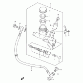 Схема вузла: Головний циліндр зчеплення для Suzuki TL1000