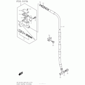 Схема узла: Передний тормозной цилиндр (Dr-Z125Ll5 E28) для Suzuki DR-Z125 DR-Z125