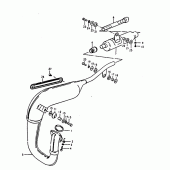 Схема вузла: Вихлопна система для Suzuki TS125
