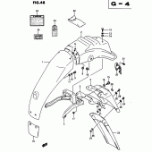 Схема вузла: Заднє крило для Suzuki DR650 DR650R