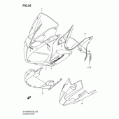 Схема узла: Передний обтекатель (Sv1000s/s1/s2 k6) для Suzuki SV1000