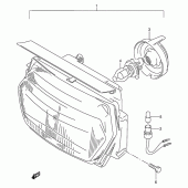 Схема вузла: Фара для Suzuki GSX600 Katana