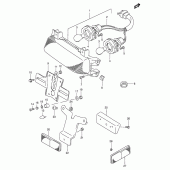 Схема вузла: Задній ліхтар (Стоп-сигнал) (Model p/r) для Suzuki GSX-R1100