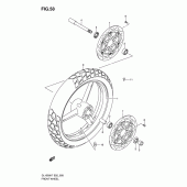 Схема узла: Переднее колесо для Suzuki DL1000 V-Strom