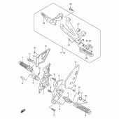Схема вузла: Підніжки для Suzuki TL1000