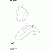 Схема вузла: Переднє крило для Suzuki DR-Z70