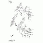 Схема узла: Подножки для Suzuki GSF650 Bandit S