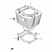 Схема вузла: Циліндр для Suzuki DR650 DR650S