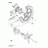 Схема узла: Заднее колесо (En125-2ak9) для Suzuki EN125