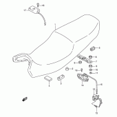 Схема узла: Сиденье (Model k/l/m/n/p/r) для Suzuki GSX750 Katana