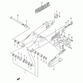 Схема вузла: Задній важіль підвіски для Suzuki RM250