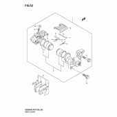 Схема узла: Задний тормозной суппорт (Model k3) для Suzuki GS500