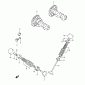 Схема вузла: Розподільний вал & Клапан для Suzuki DR-Z400 DR-Z400E