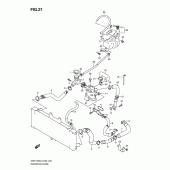 Схема вузла: Патрубок системи охолодження для Suzuki GSF1250 Bandit
