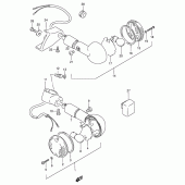 Схема вузла: Поворотники (Model t/v) для Suzuki VS800 Intruder 800