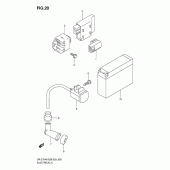 Схема вузла: Електроустаткування для Suzuki DR-Z70